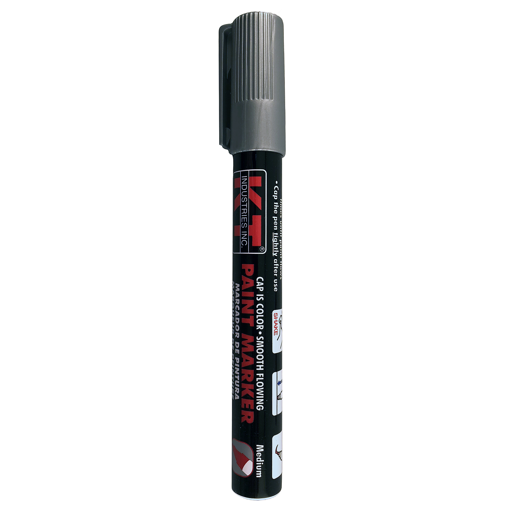 K-T Industries Liquid Paint Marker — Metallic Silver, Industrial Grade, Model# 5-0023